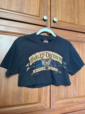 Harley-Davidson Black Tee with Orange and White Logo
